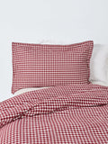 John Lewis Gingham Duvet Cover Set, Red Berry - McGrocer
