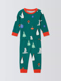 John Lewis Baby Christmas Pyjamas, Green - McGrocer
