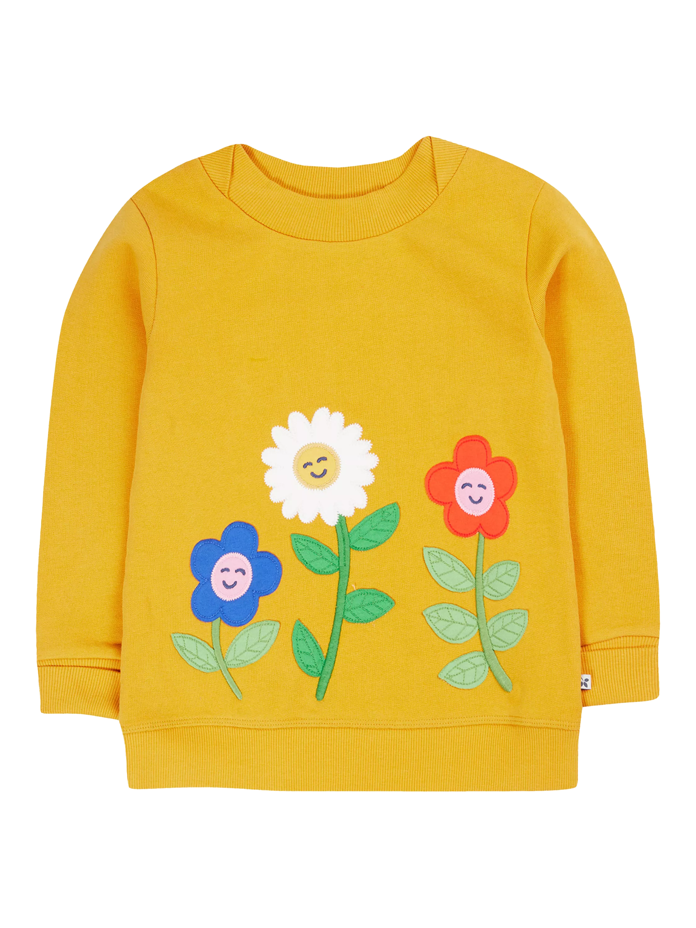 Frugi Kids' Organic Cotton Easy On Jumper, Gold/Multi - McGrocer