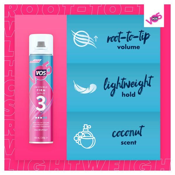 Vo5 Firm Hold Hair Spray 400ml GOODS Superdrug
