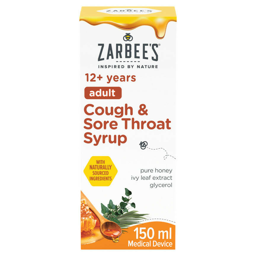 Zarbee's Adult Cough & Sore Throat Syrup 150ml GOODS ASDA