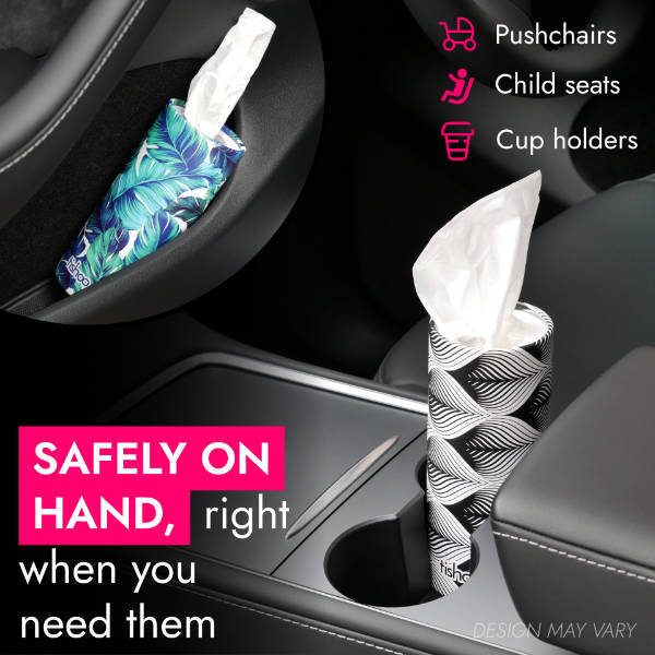 tishoo Tissues with Hyaluronic Acid, Green/Leaves 4 tubes GOODS Superdrug