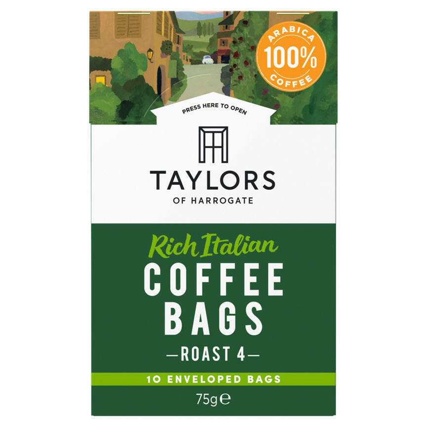 Taylors of Harrogate Rich Italian Coffee Bags 10 Pack GOODS ASDA