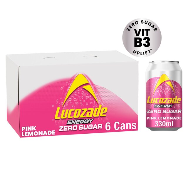 Lucozade Zero Pink Lemonade 6 x 330ml - McGrocer