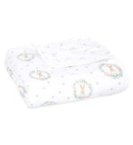 Couverture en mousseline de coton Aden Anais Essentials Lapins rougissants