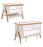Tutti Bambini Cozee Bedside Crib Cot XL Scandinavian WalnutEcru