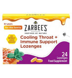 Zarbees Cooling Throat Immune Support Lozenges 24 Count