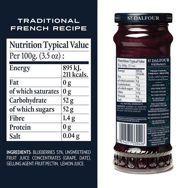 St. Dalfour Blueberry Spread 284g GOODS M&S