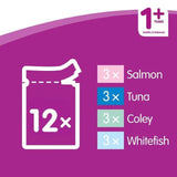 Whiskas 1+ Adult Wet Cat Food Pouches Fish Favourites in Jelly 12 x 85g GOODS M&S