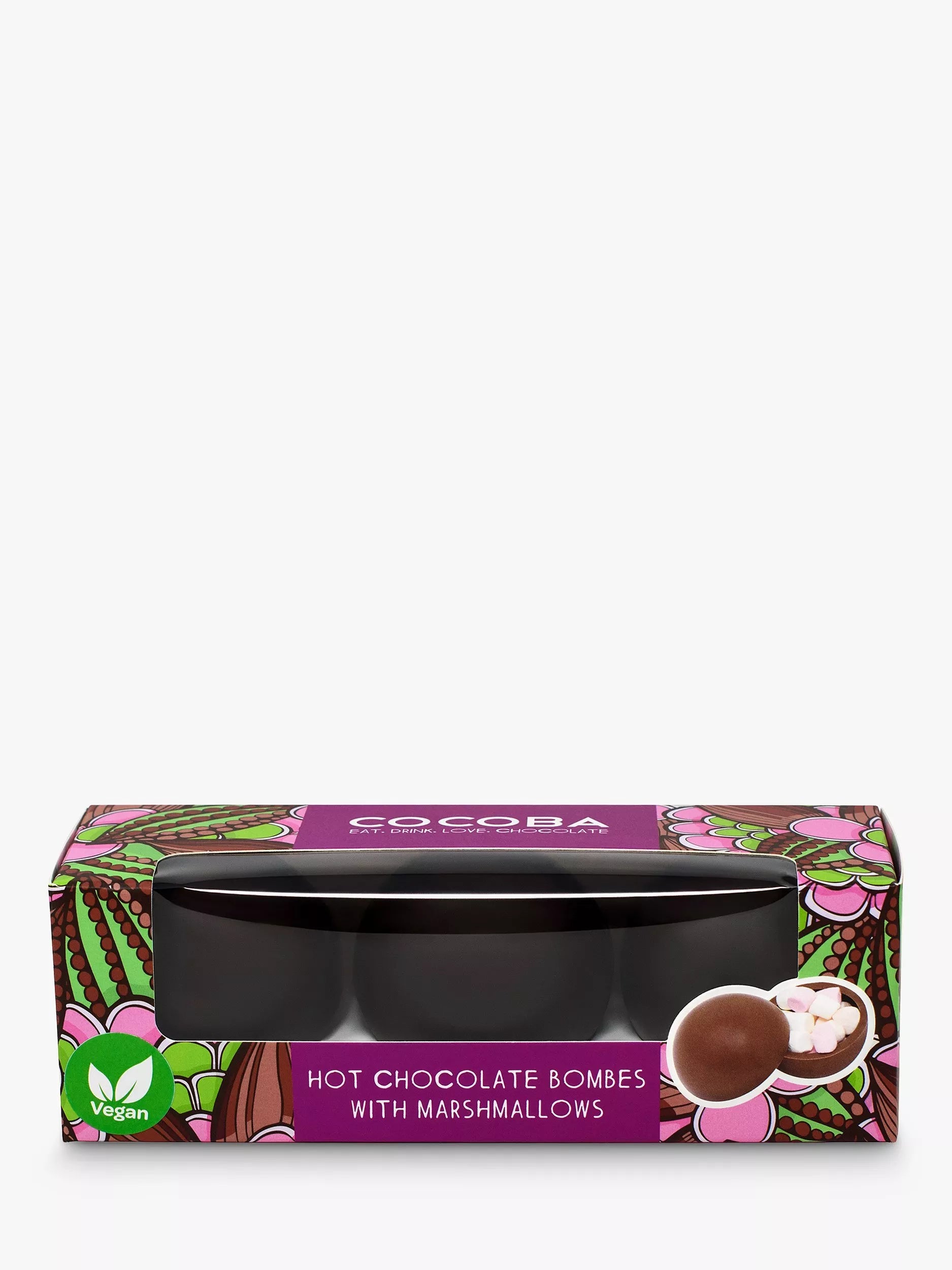 Cocoba Vegan Marshmallow Hot Chocolate Bombes, Pack of 3, 150g - McGrocer