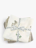 Done by Deer Lalee GOTS Organic Cotton Muslin Burp Cloths, Pack of 3, Sand - McGrocer