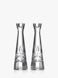 Waterford Crystal Cut Glass Lismore Candlesticks Set Of 2 H25Cm