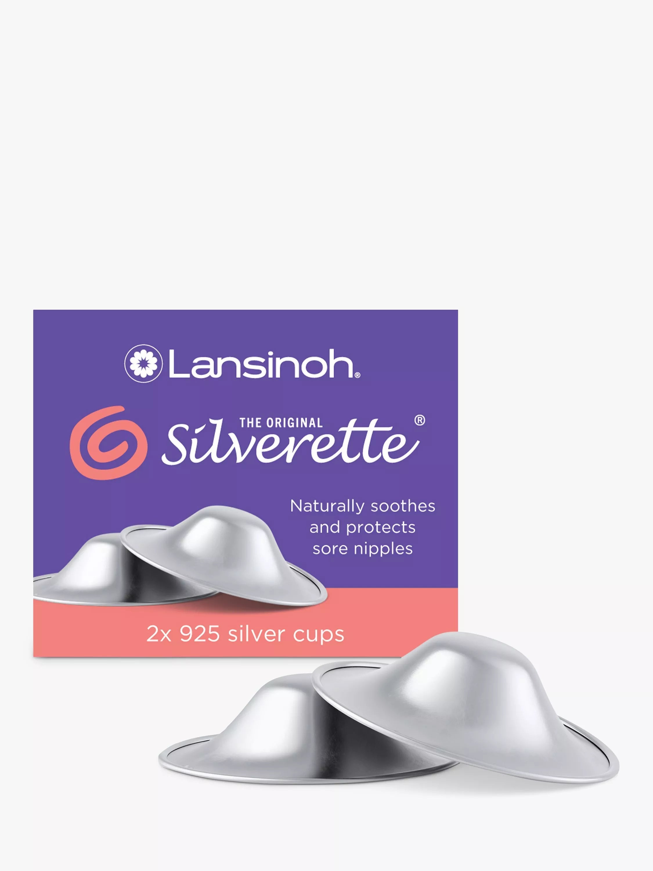 Lansinoh Original Silverette Nipple Cups, Pack of 2 - McGrocer
