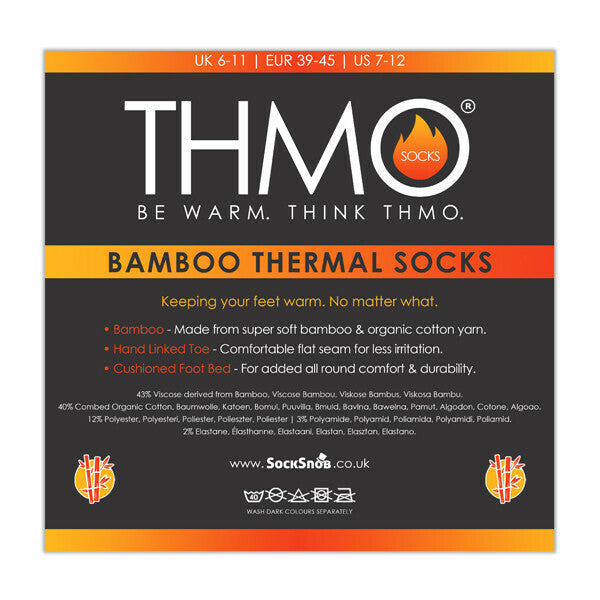 THMO Mens Thick Warm Bamboo Thermal Socks 6-11 UK GOODS Superdrug
