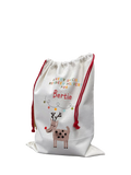Solesmith Christmas Reindeer Personalised Toy Sack, Multi - McGrocer