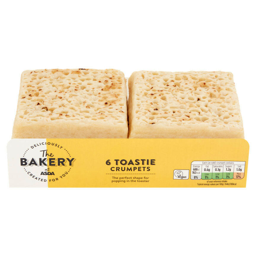 The BAKERY at ASDA 6 Toastie Crumpets GOODS ASDA