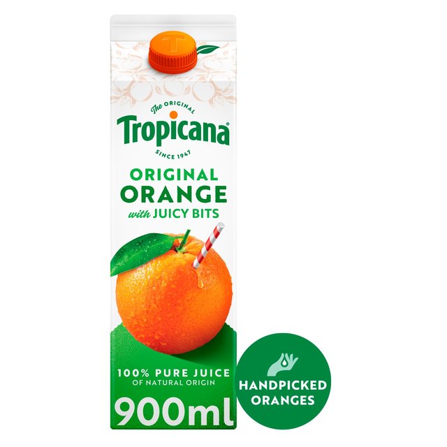 Tropicana Original Orange Fruit Juice with Bits 900ml GOODS M&S