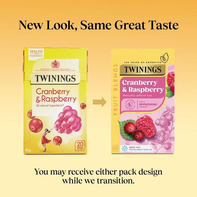 Twinings Cranberry & Raspberry Tea 20 per pack GOODS M&S