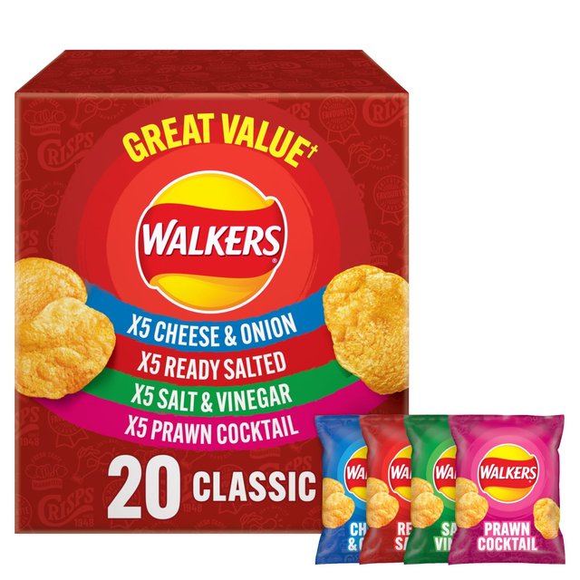 Walkers Classic Variety Multipack Crisps 20 per pack GOODS M&S