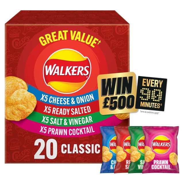 Walkers Classic Variety Multipack Crisps 20 per pack GOODS M&S