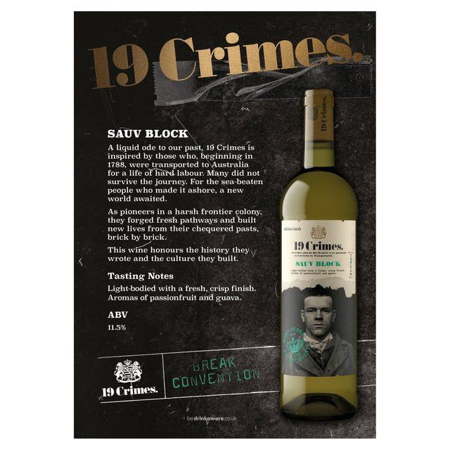 19 Crimes Sauvignon Blanc 75cl - McGrocer