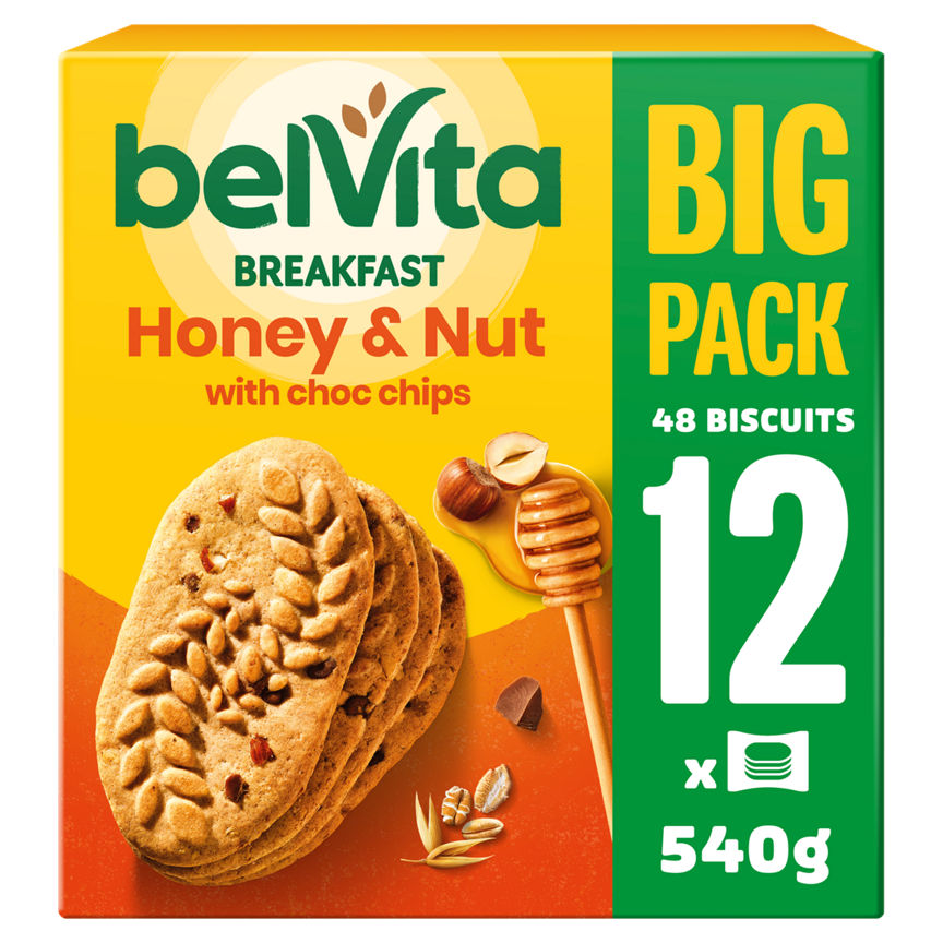 Belvita Breakfast Honey & Nut with Choc Chips 540g - McGrocer