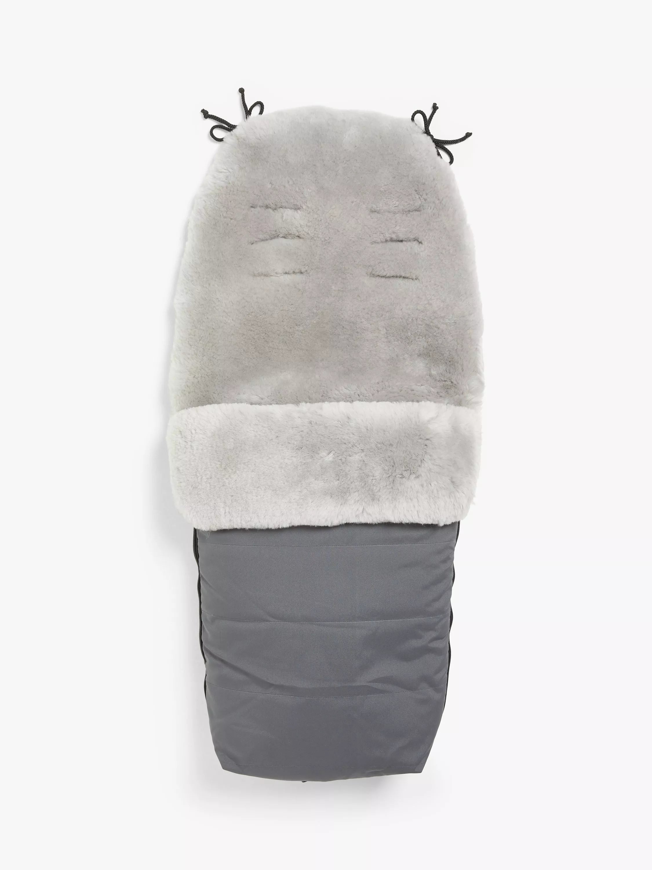 John Lewis Baby Sheepskin Footmuff, Light Grey - McGrocer