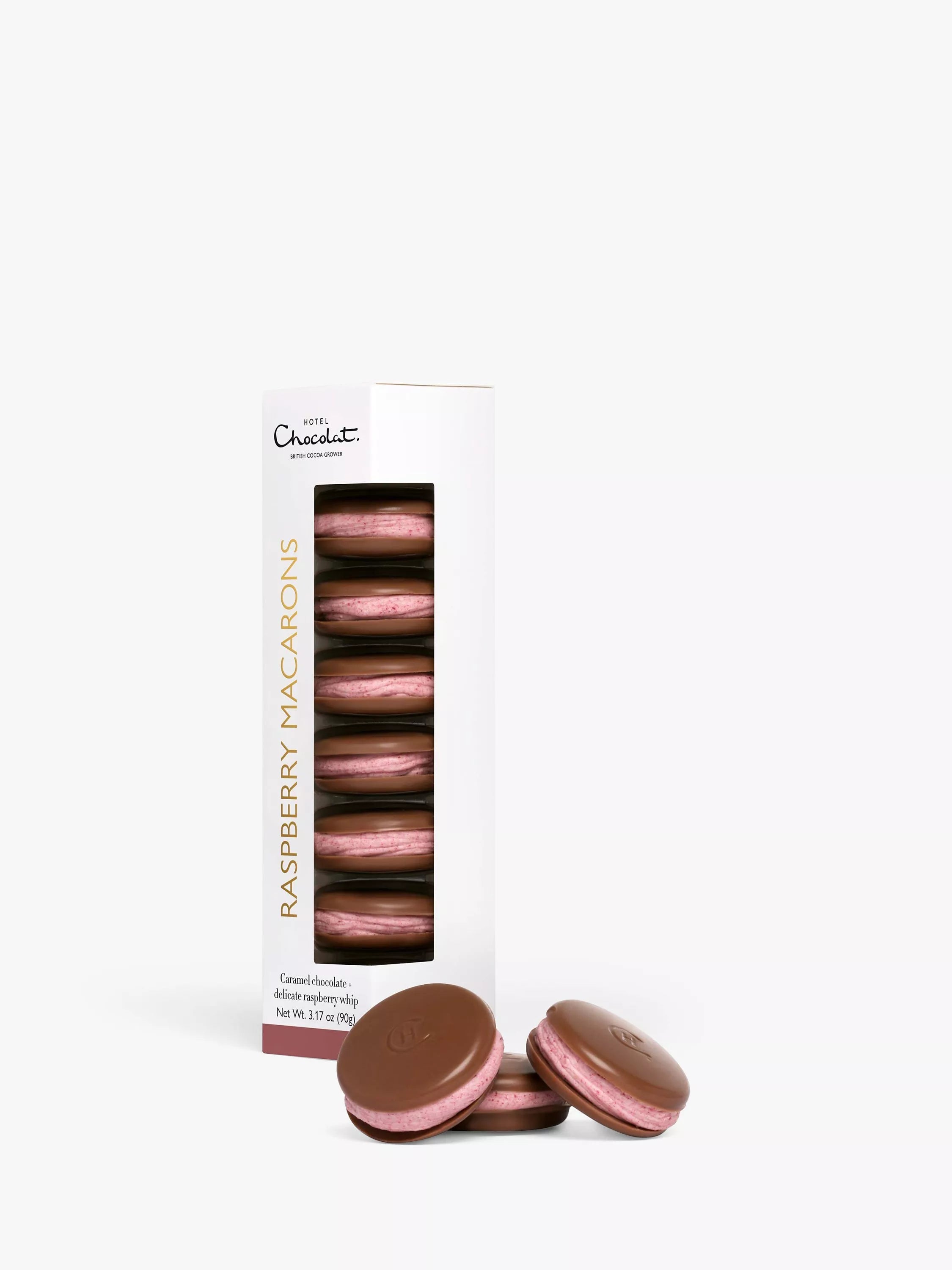 Hotel Chocolat Raspberry Macarons, 90g - McGrocer