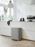 Poubelle à pédale Brabantia Mineral Concrete Grey Bo 2 x 30L