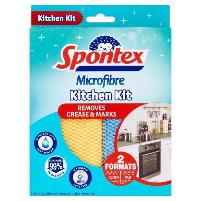 Spontex Microfibre Kitchen Kit 2 per pack GOODS M&S
