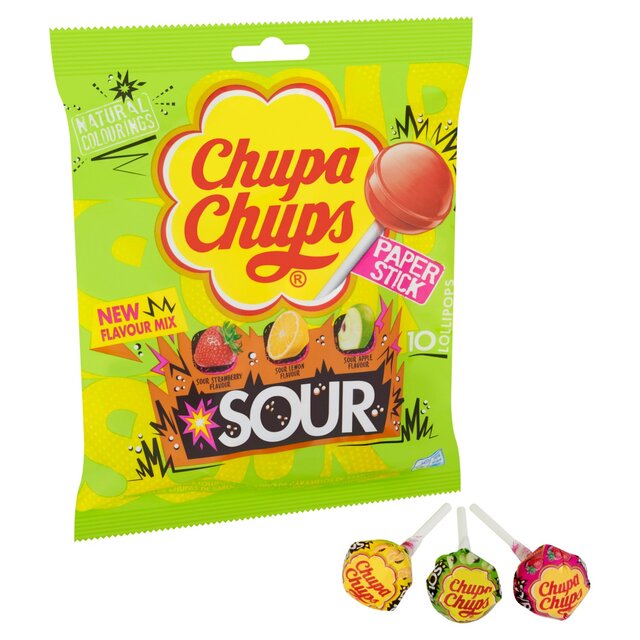 Chupa Chups Sour 10 Bag 10 per pack - McGrocer