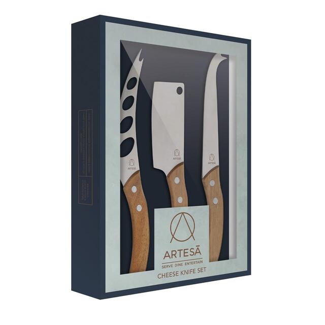 Artesa Cheese Knives with Acacia Wood Handles 3 per pack - McGrocer