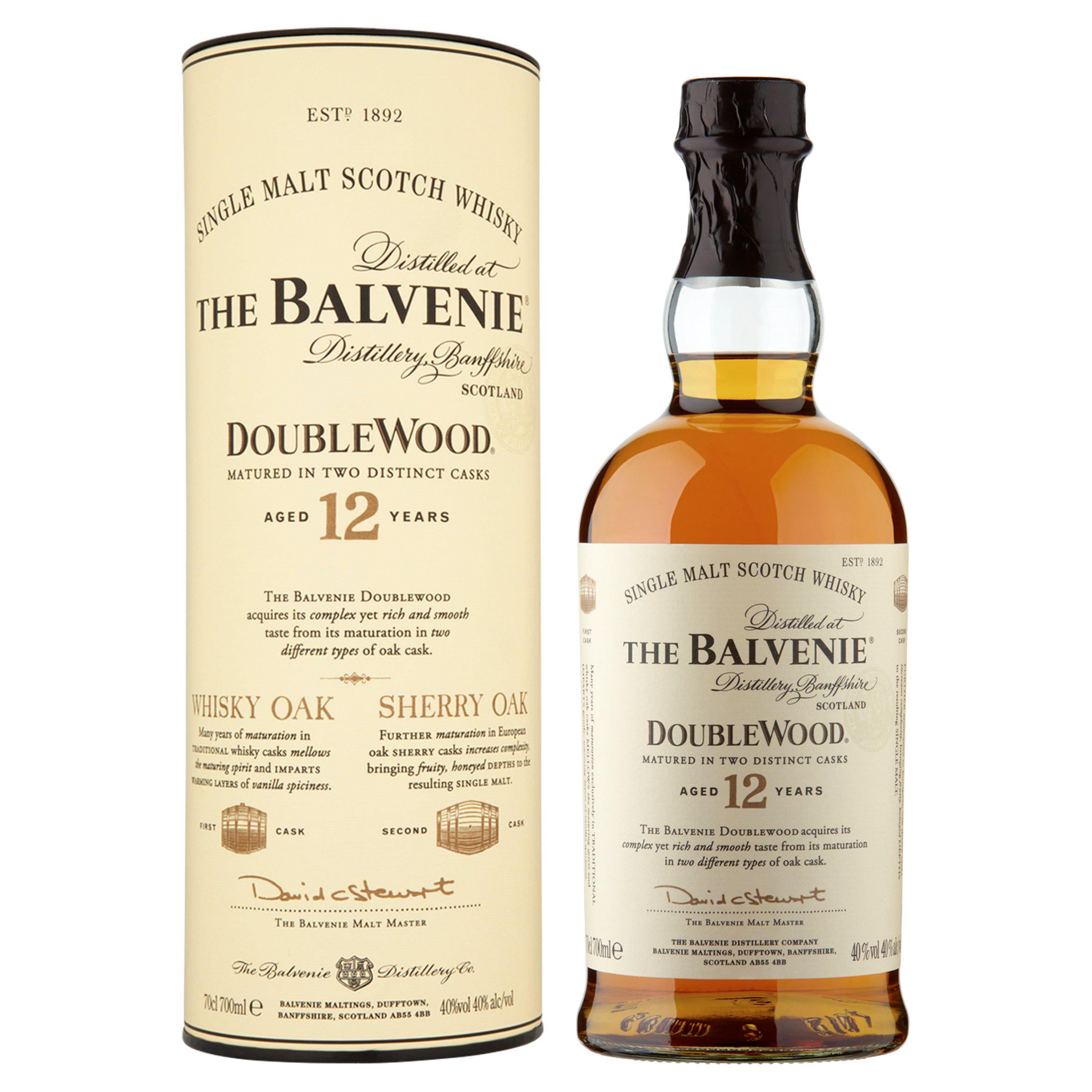 Balvenie DoubleWood 12 Year Old Single Malt Scotch Whisky 70cl - McGrocer