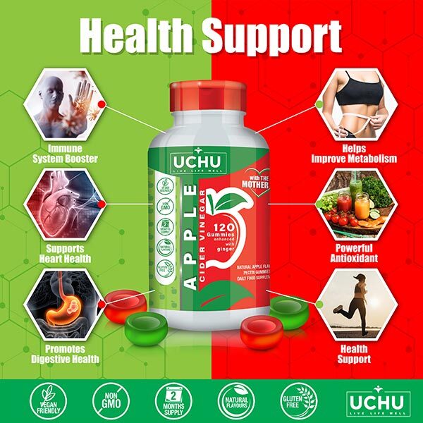 UCHU 120 x Mother Apple Cider Vinegar Gummies ACV gummy GOODS Superdrug