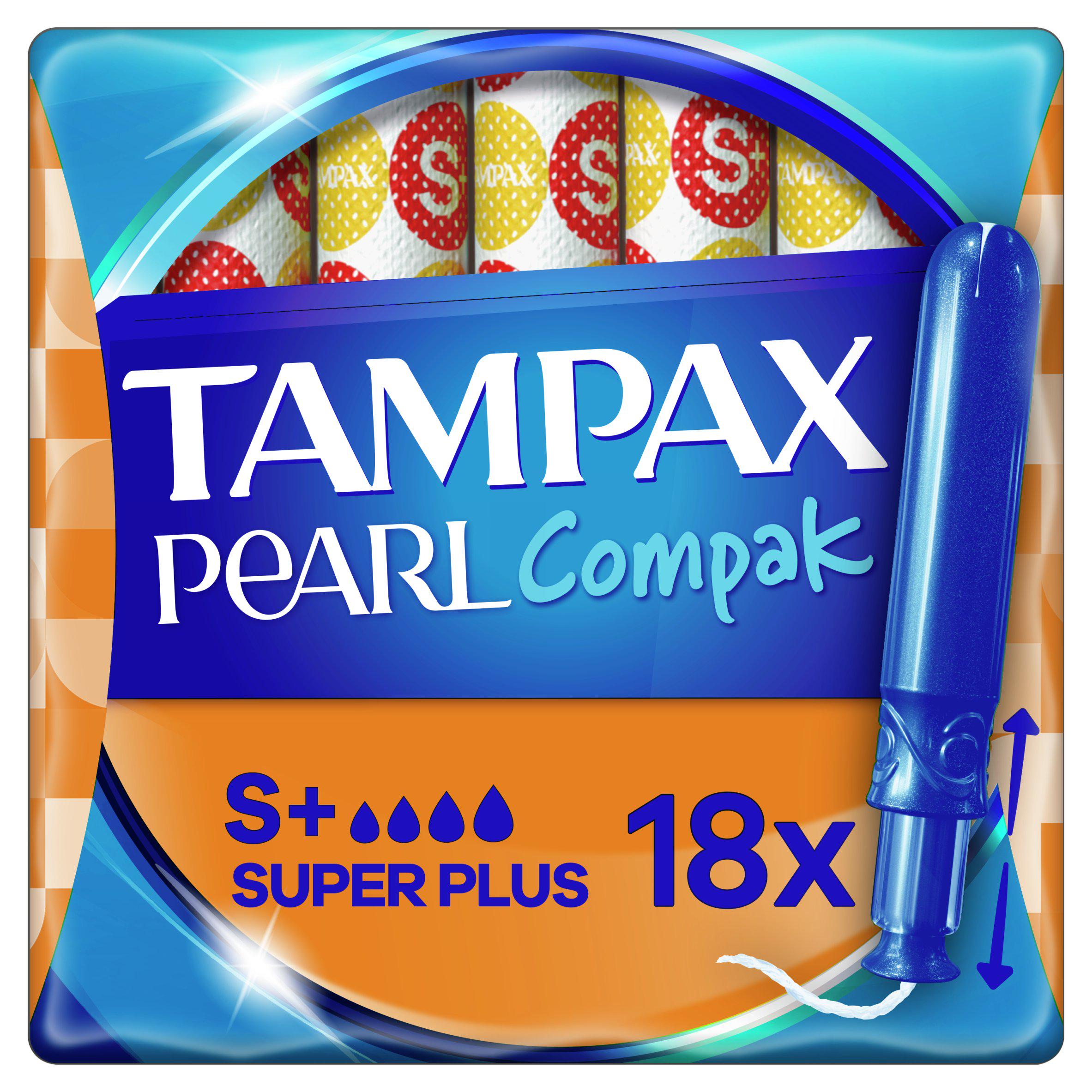 Tampax Pearl Compak Super Plus Tampons with Applicator x16 feminine care Sainsburys