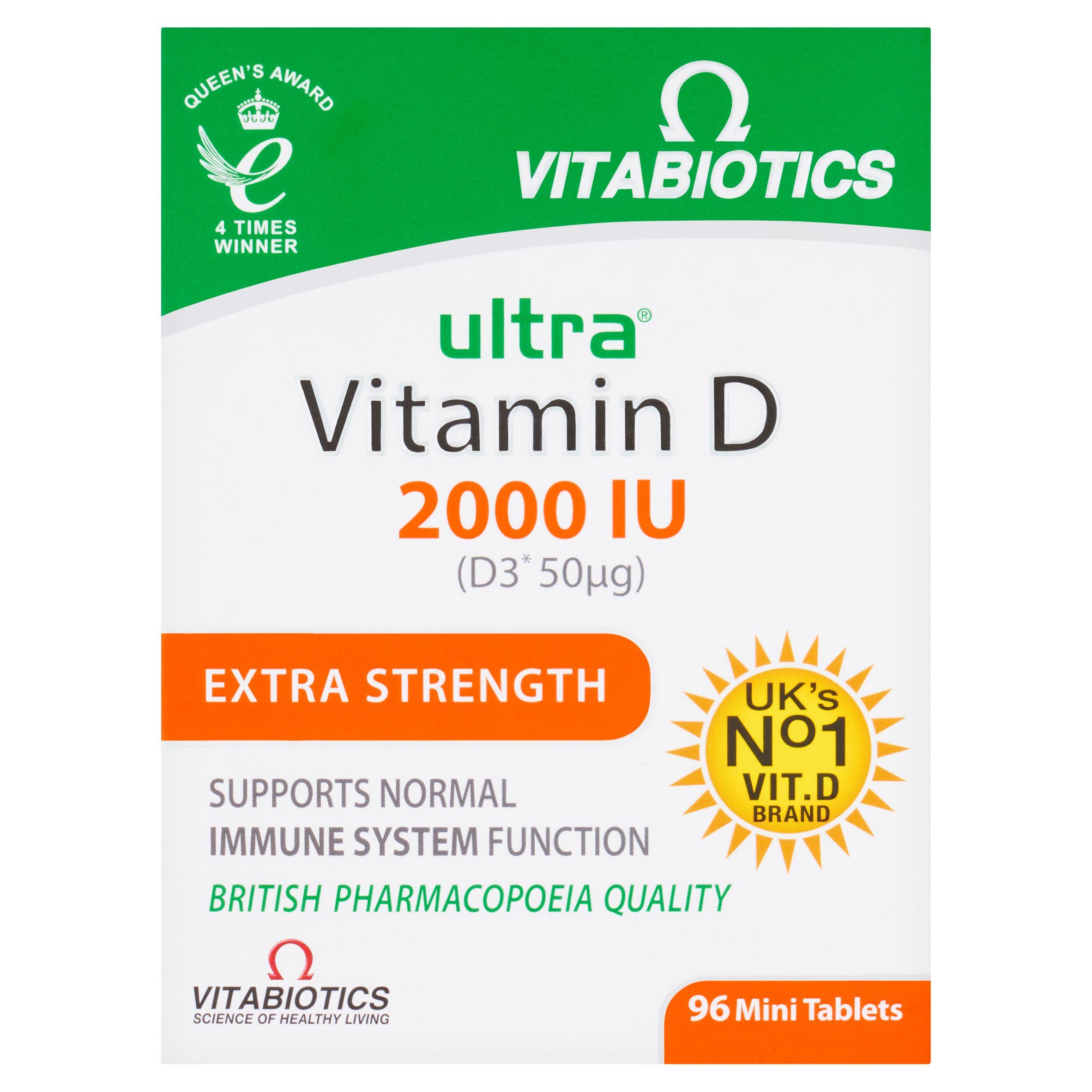 Vitabiotics Ultra Vitamin D 2000 IU Extra Strength Tablets x96 GOODS Sainsburys