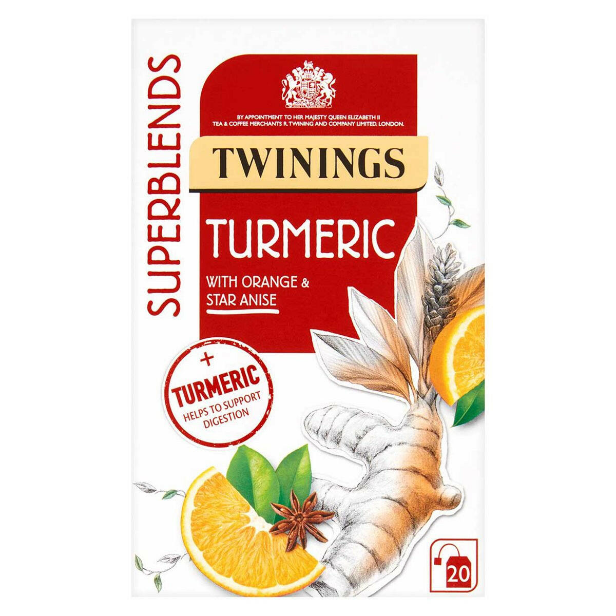 Twinings Superblends Turmeric Tea Bags - 20 Tea Bags GOODS Boots