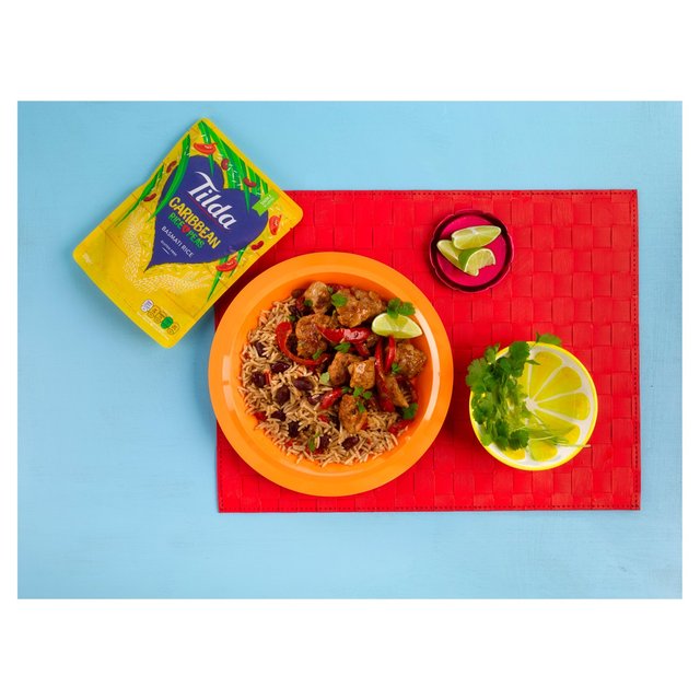 Tilda Microwave Caribbean Rice & Peas Basmati 250g GOODS M&S