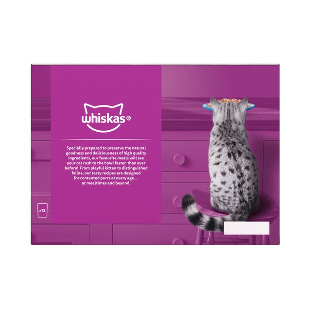 Whiskas 7+ Senior Wet Cat Food Fish Favourites in Jelly 12 x 85g GOODS M&S