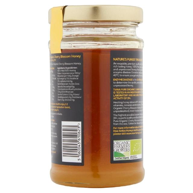 TIANA Pure Organic Cherry Blossom Raw Active Honey 250g GOODS M&S
