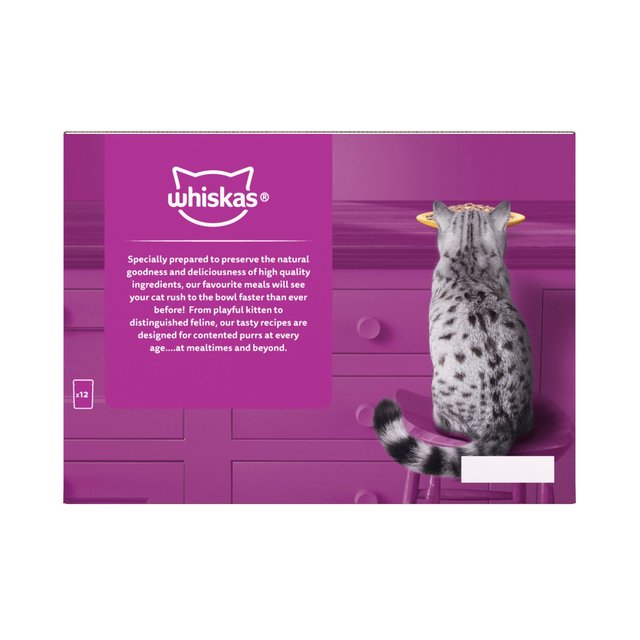 Whiskas 11+ Senior Wet Cat Food Poultry Feasts in Jelly 12 x 85g GOODS M&S