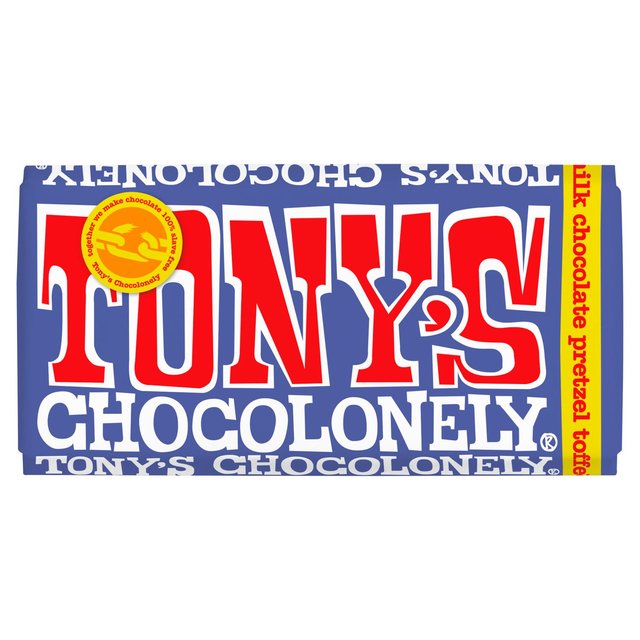 Tony's Chocolonely Dark Milk Chocolate Pretzel Toffee 42% 180g GOODS M&S