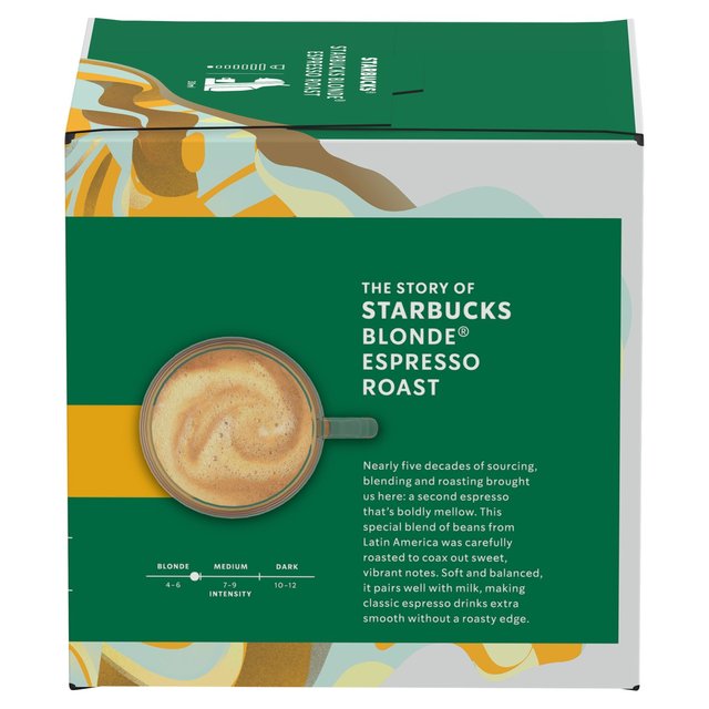 STARBUCKS Blonde Espresso Roast Coffee Pods by NESCAFE Dolce Gusto 12 per pack GOODS M&S