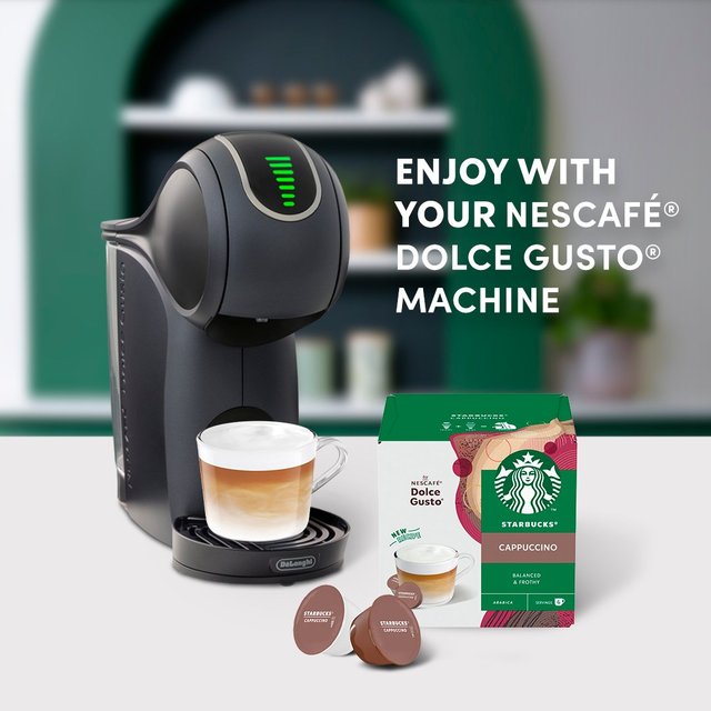 STARBUCKS Cappuccino Coffee Pods by NESCAFE Dolce Gusto 12 per pack GOODS M&S