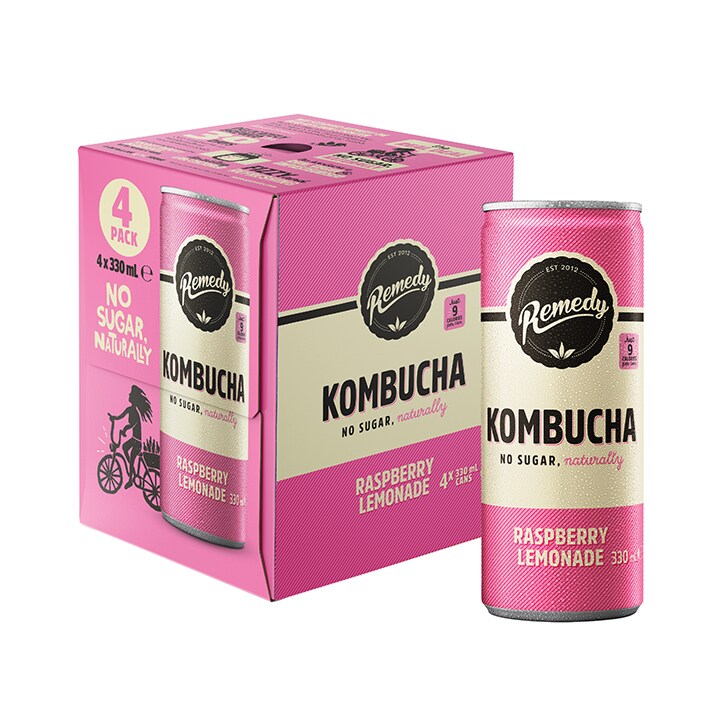 Remedy Kombucha Ginger Lemon 4 x 330ml - McGrocer
