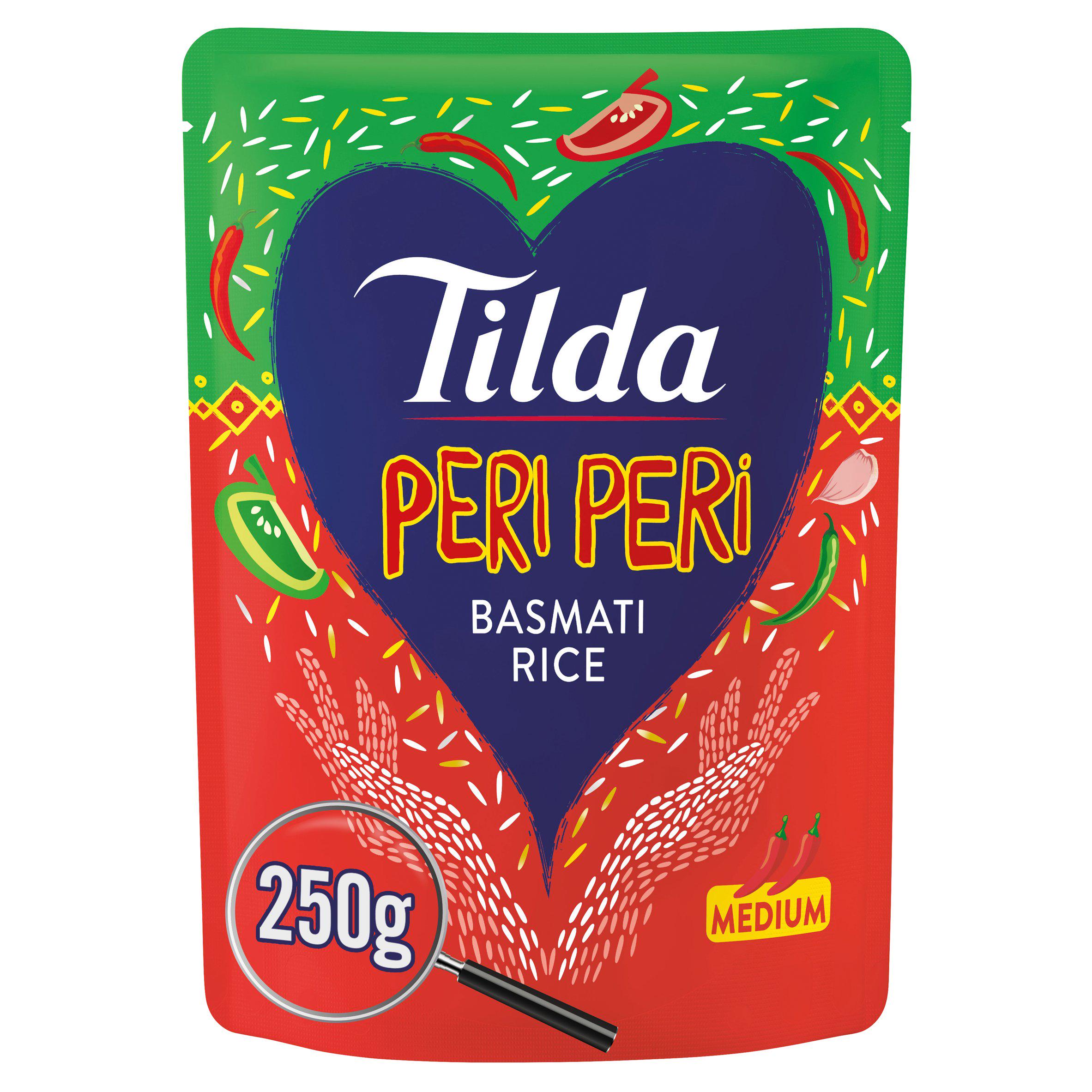 Tilda Microwave Rice Peri Peri Basmati 250g GOODS Sainsburys