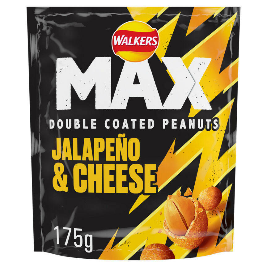 Walkers Max Strong Jalapeño & Cheese Sharing Double Coated Peanuts GOODS ASDA