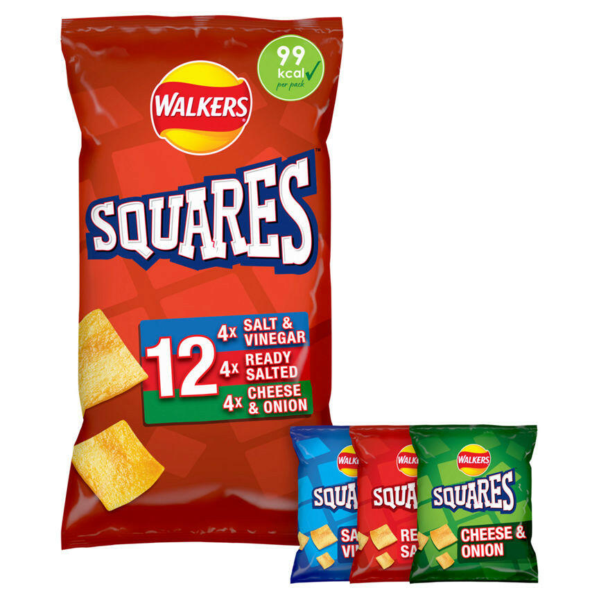 Walkers Squares Variety Multipack Crisps GOODS ASDA