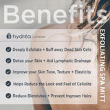 Hydrea London Black Exfoliating Spa Mitt MediumHard Texture