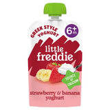Little Freddie Organic Strawberry Banana Greek Style Yoghurt Pouch 6 M